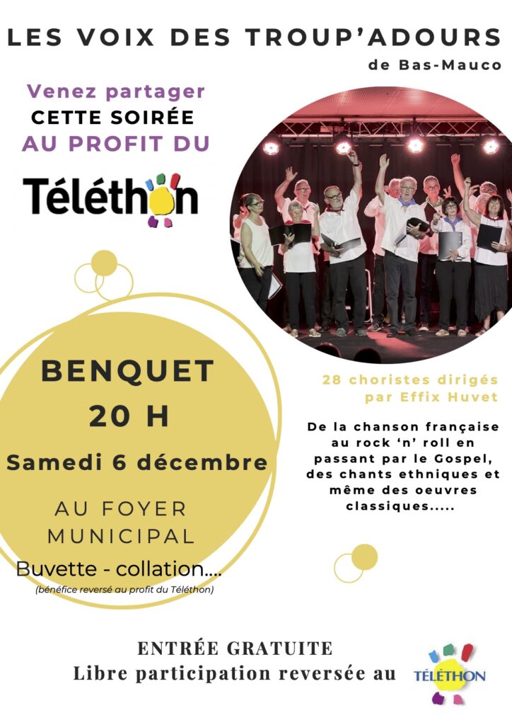 LES-VOIX-DES-TROUPADOURS-telethon-benquet-2025-724x1024 🎤 Les Voix des Troup’Adours en concert au profit du Téléthon à Benquet